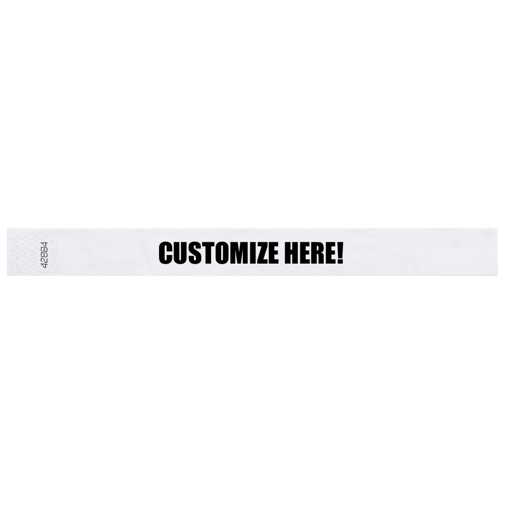 1” Tyvek® Wristbands - Solid Colors Custom