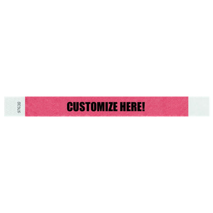 1” Tyvek® Wristbands - Solid Colors Custom