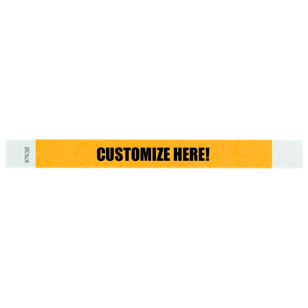 1” Tyvek® Wristbands - Solid Colors Custom