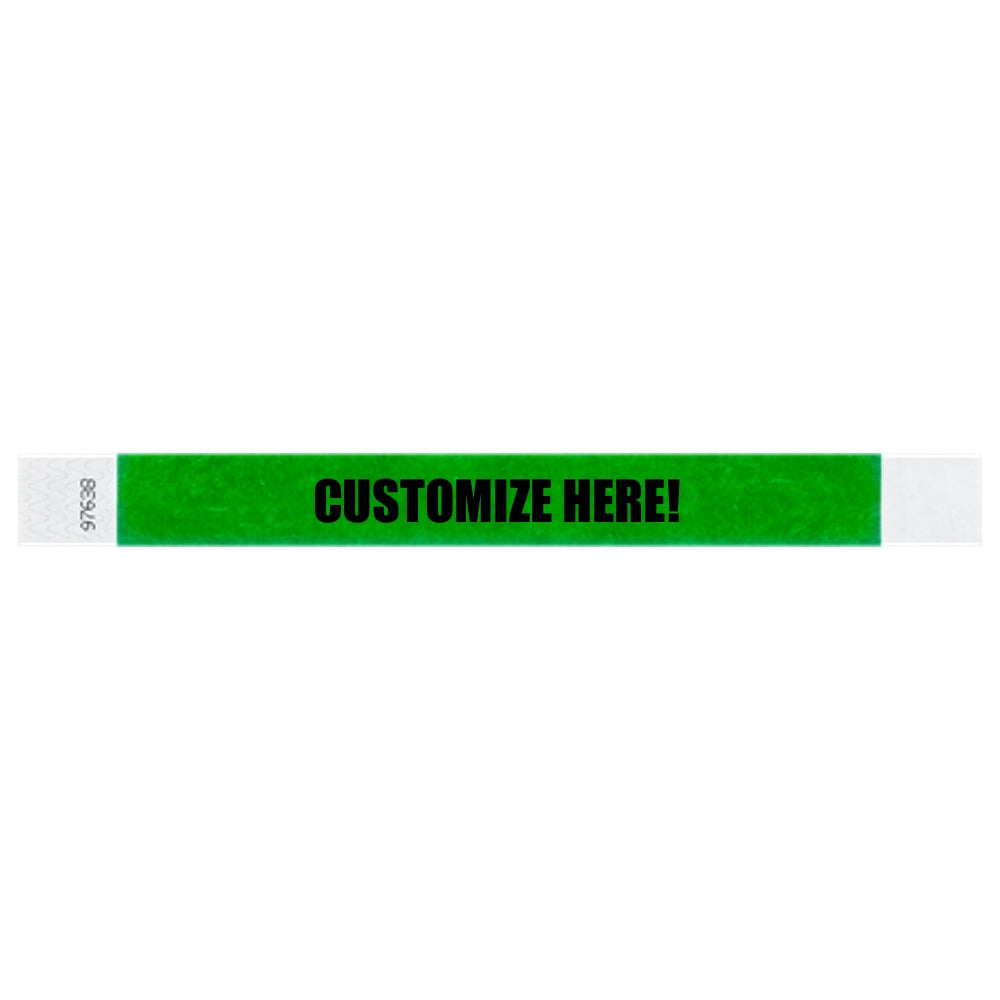 1” Tyvek® Wristbands - Solid Colors Custom