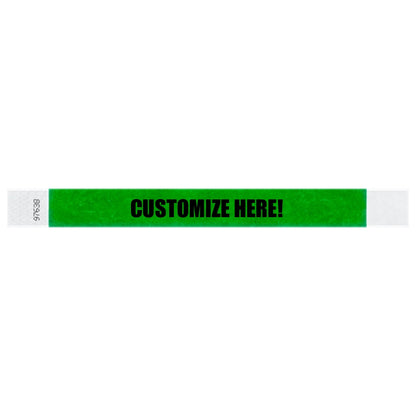 1” Tyvek® Wristbands - Solid Colors Custom