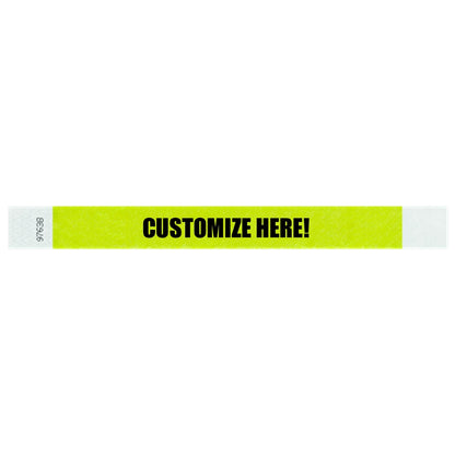 1” Tyvek® Wristbands - Solid Colors Custom