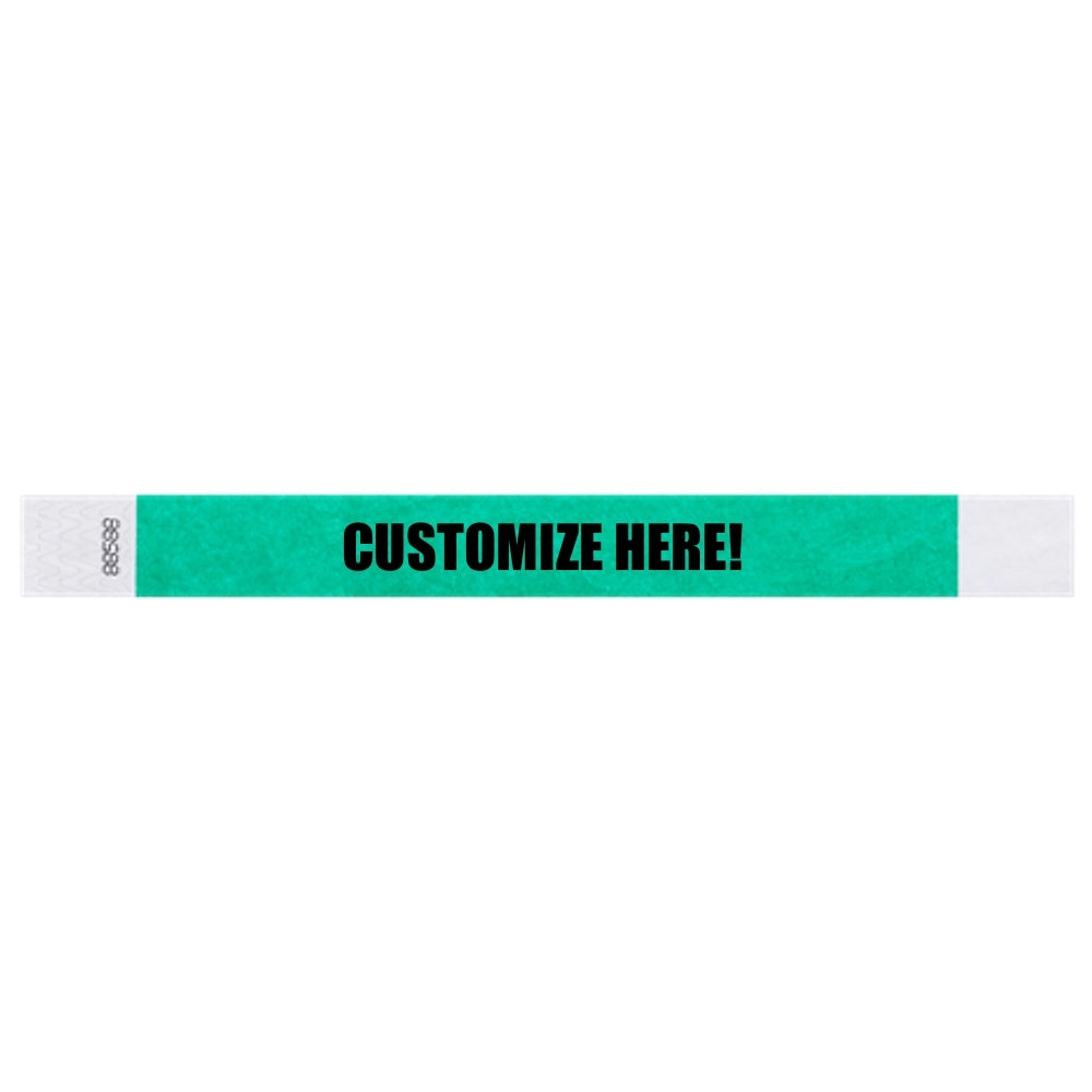 1” Tyvek® Wristbands - Solid Colors Custom