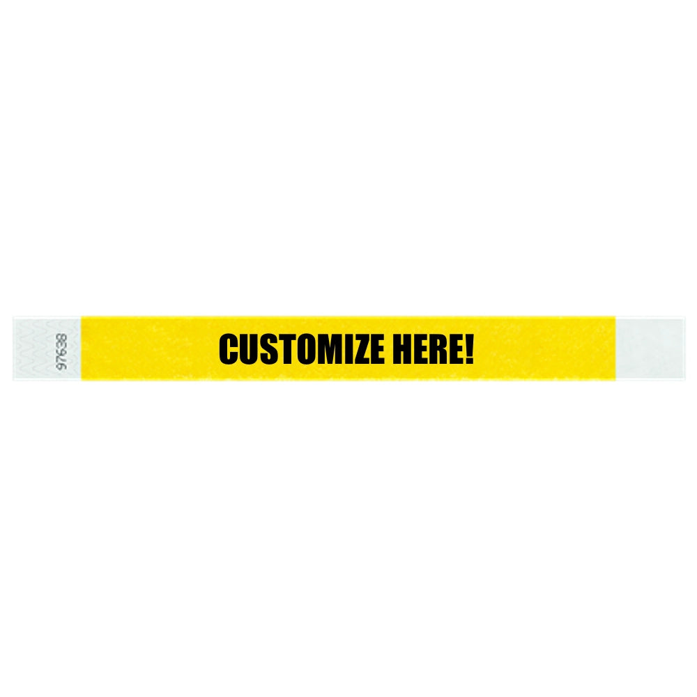 1” Tyvek® Wristbands - Solid Colors Custom