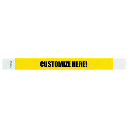 1” Tyvek® Wristbands - Solid Colors Custom