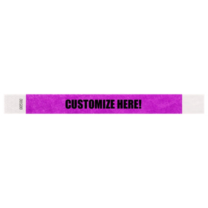 1” Tyvek® Wristbands - Solid Colors Custom