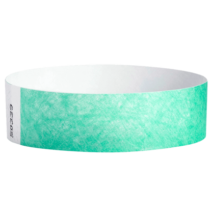 Aqua Tyvek wristband in round 