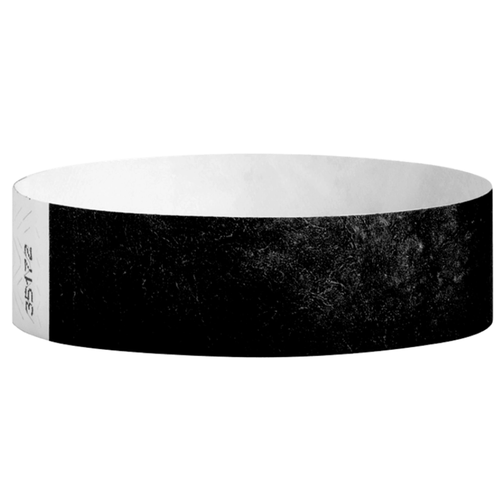 Black Tyvek wristband in round 