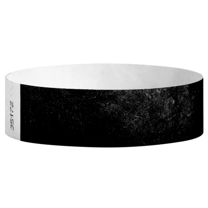 Black Tyvek wristband in round 