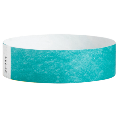 Caribbean blue Tyvek wristband in round 