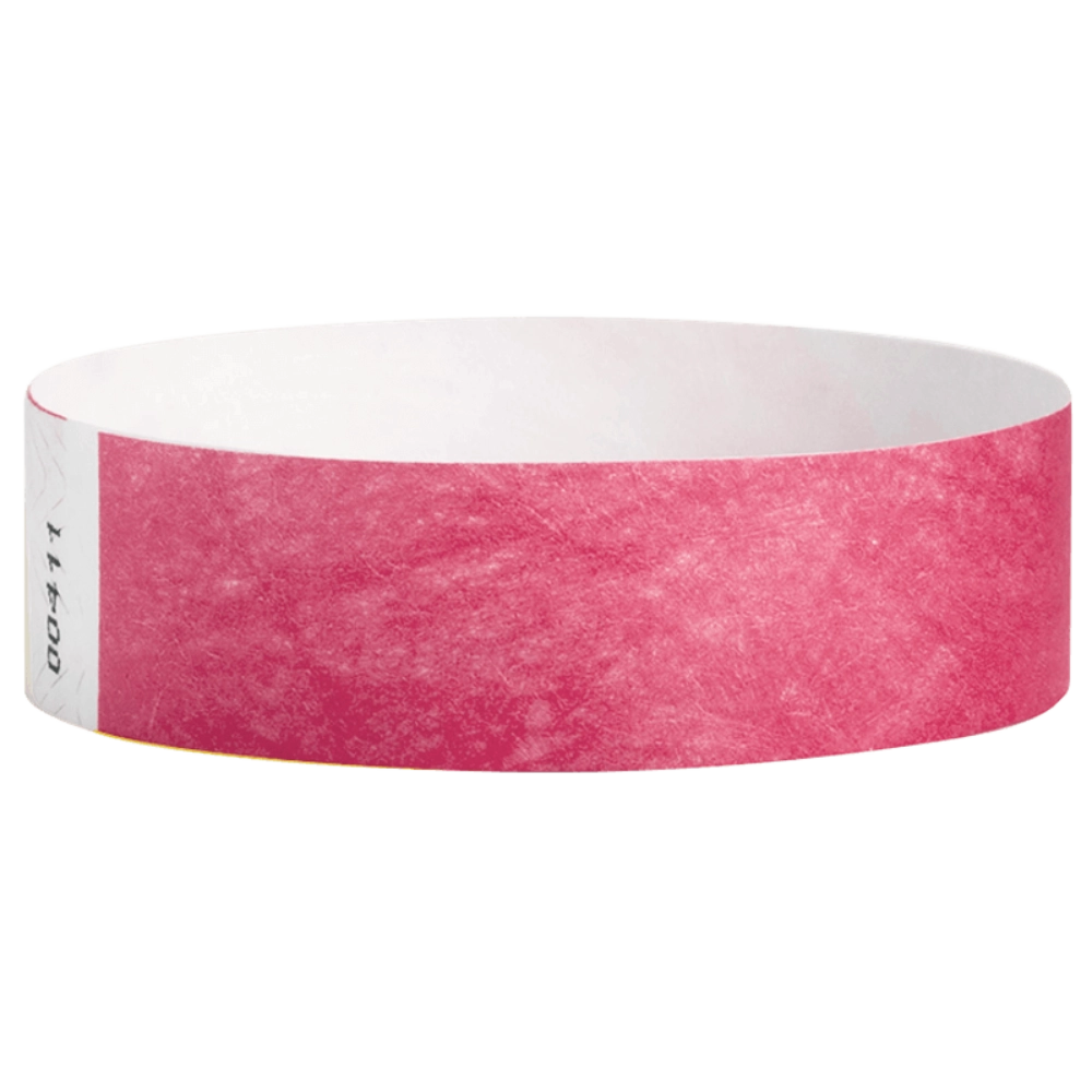 Cranberry Tyvek wristband in round 