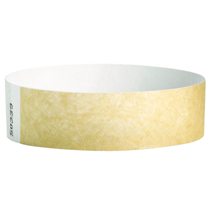 Gold Tyvek wristband in round 