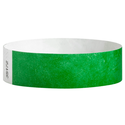 Kelly Green Tyvek wristband in round 