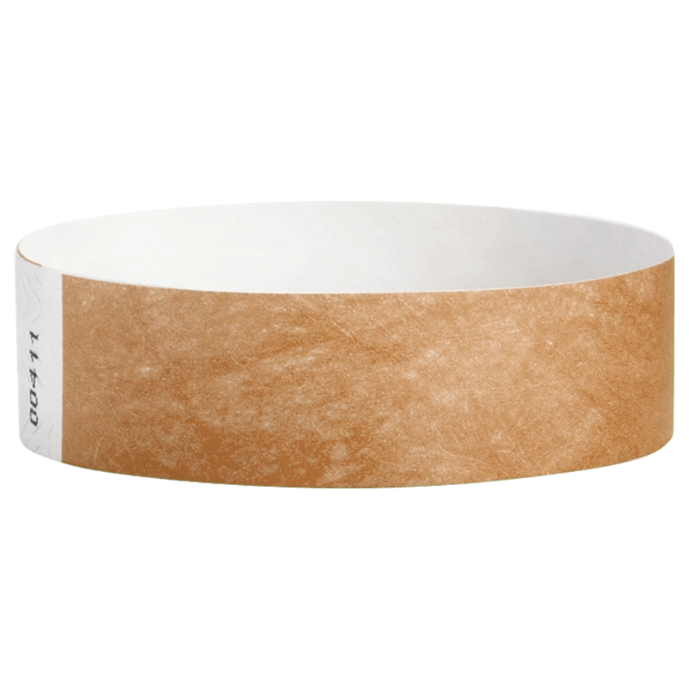 Mocha Tyvek wristband in round 