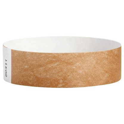 Mocha Tyvek wristband in round 
