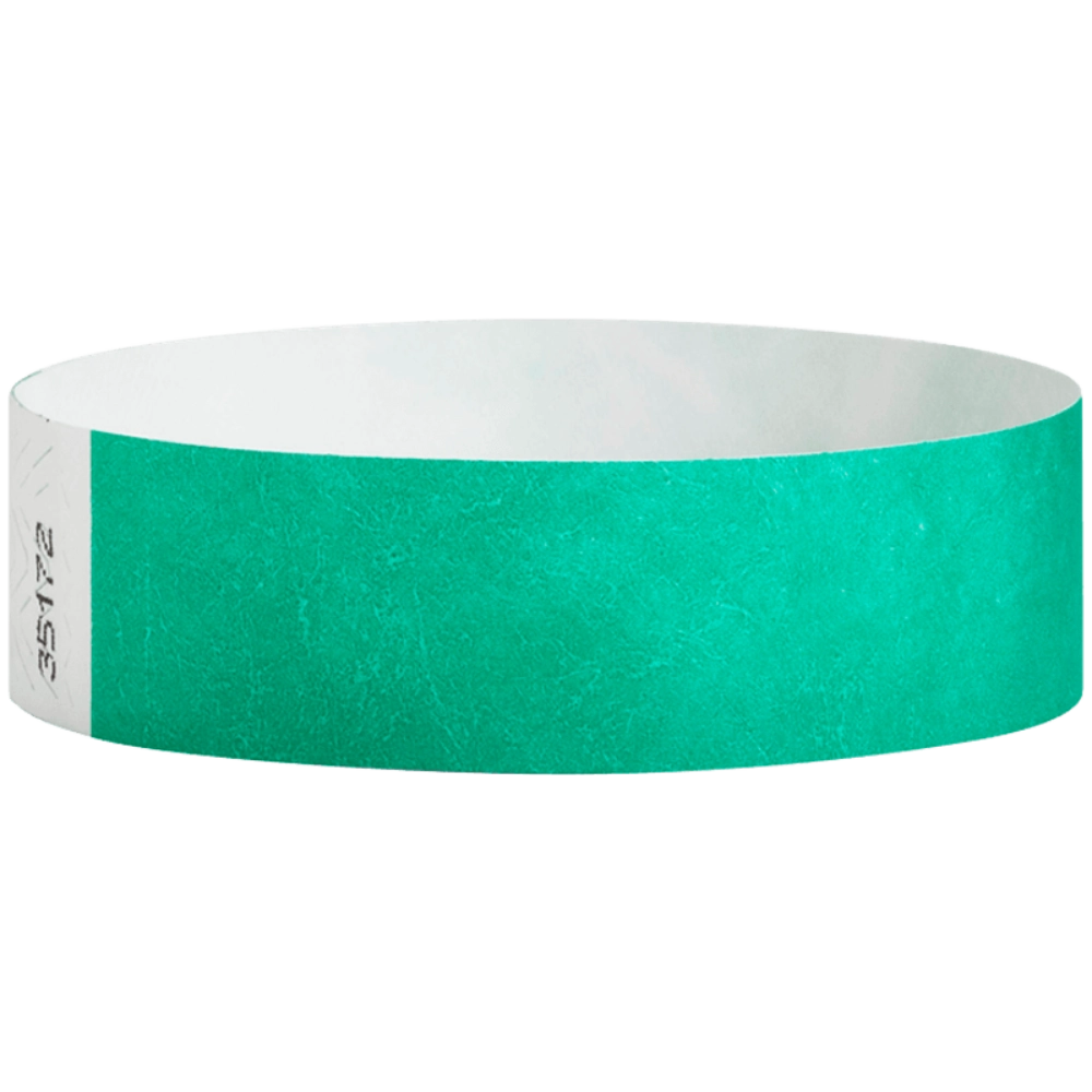 Pantone Green Tyvek wristband in round 