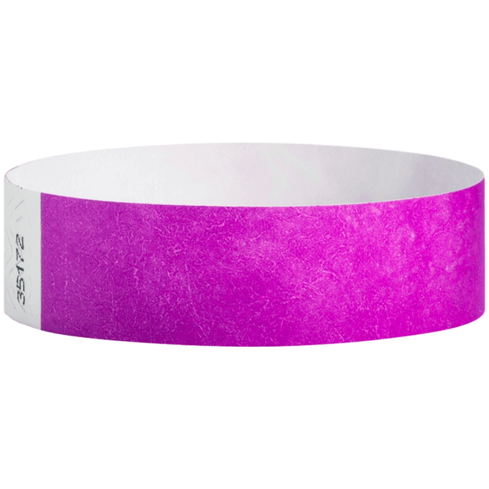 Pantone Purple Tyvek wristband in round 