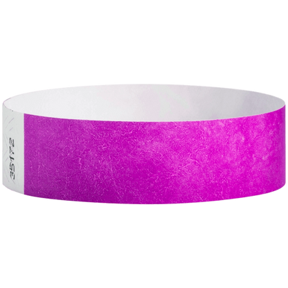 Pantone Purple Tyvek wristband in round 
