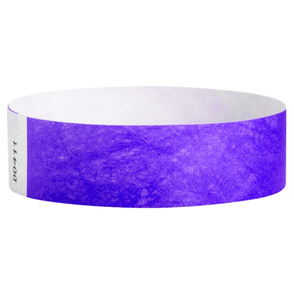 Purple Tyvek wristband in round 