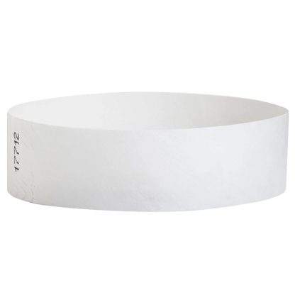 White Tyvek wristband in round 