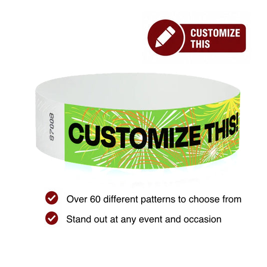 Tyvek® 3/4" Wristbands - Custom Patterns
