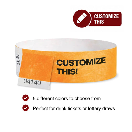 Cover for tyvek custom detacheble stub wristband  