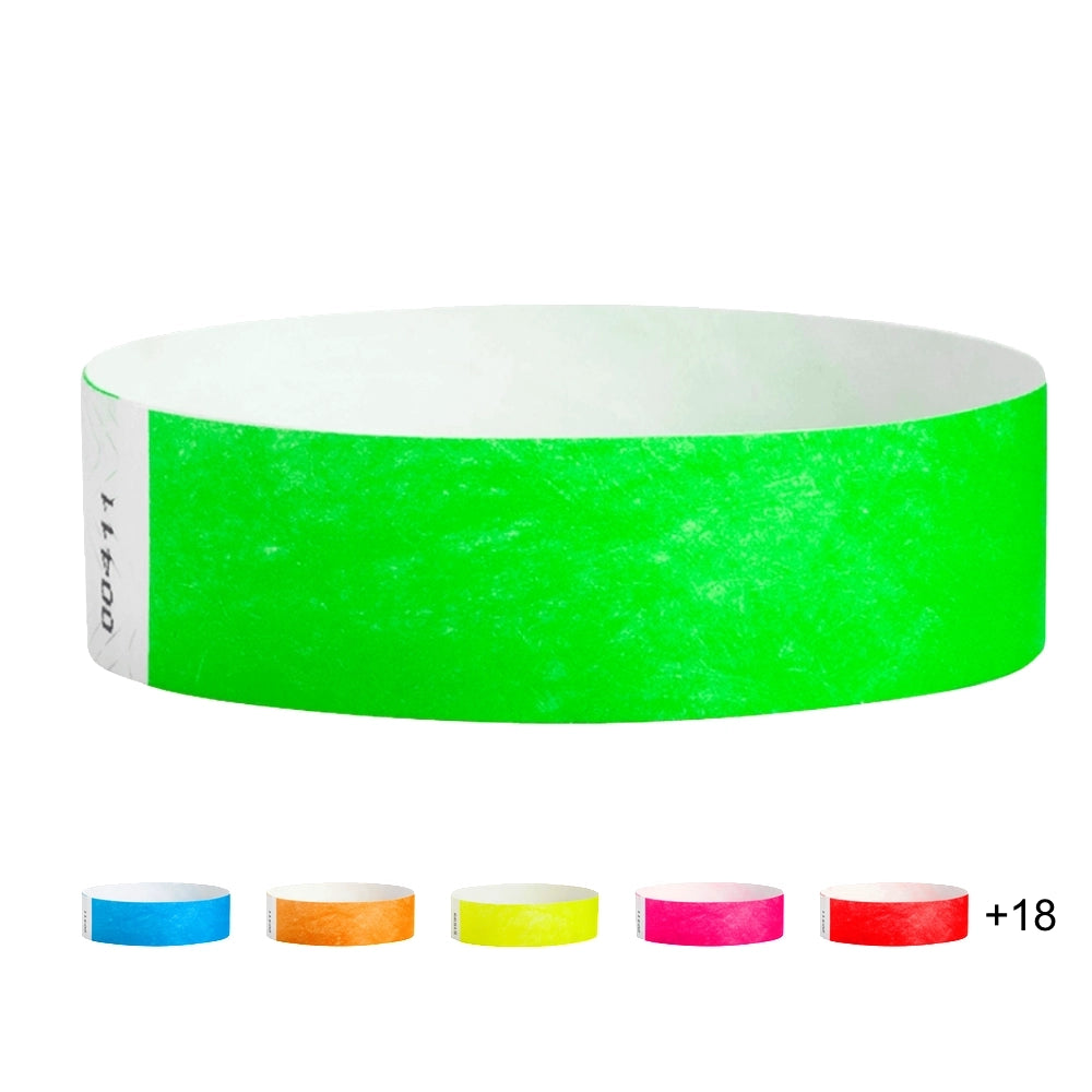 3/4” Tyvek® Solid Color Wristbands