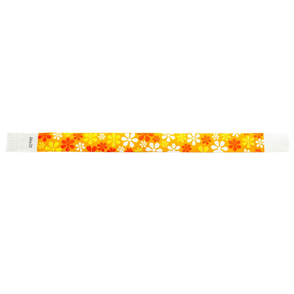 3/4" Tyvek® Wristbands - Flower Power