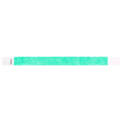 Aqua tyvek wristband in flat 