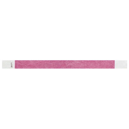 Cranberry tyvek wristband in flat 