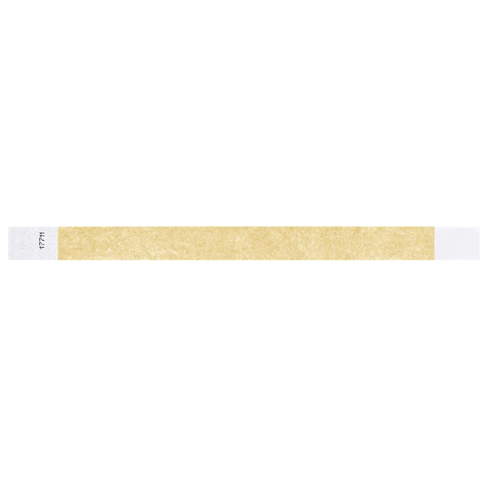 Gold tyvek wristband in flat 