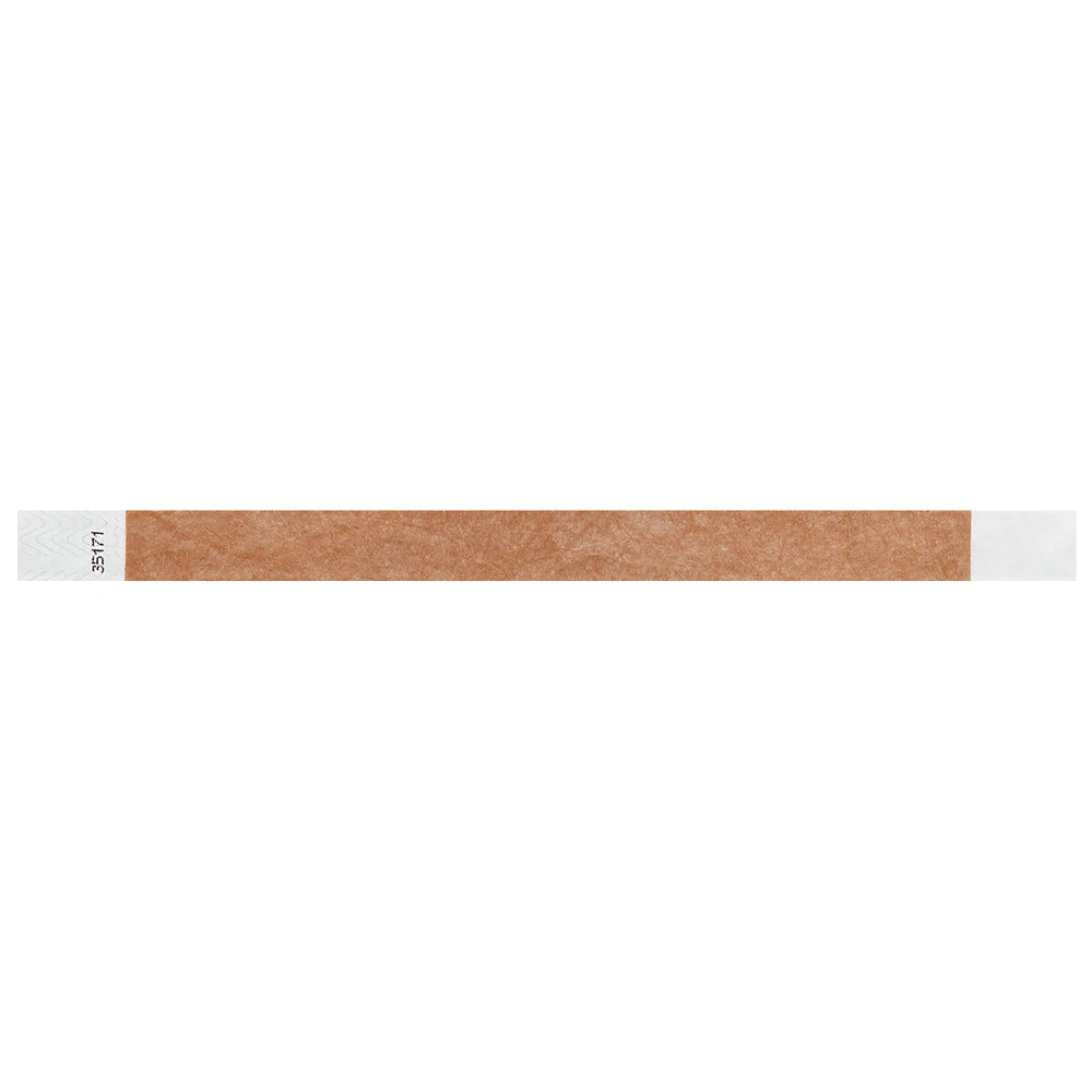 Mocha tyvek wristband in flat 