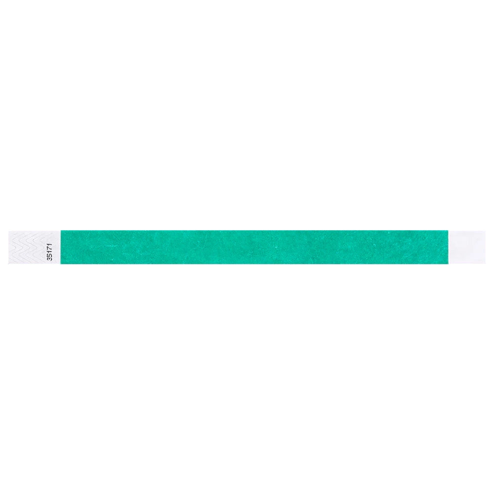 Pantone green tyvek wristband in flat 