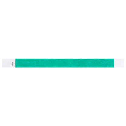 Pantone green tyvek wristband in flat 