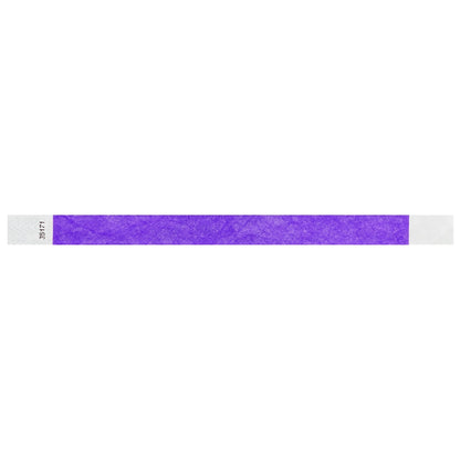Purple tyvek wristband in flat 