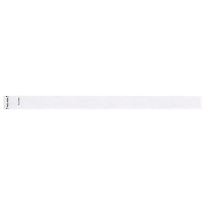 Litter Free Tyvek 3/4 Wristband Solid Neon white -  flat version shown