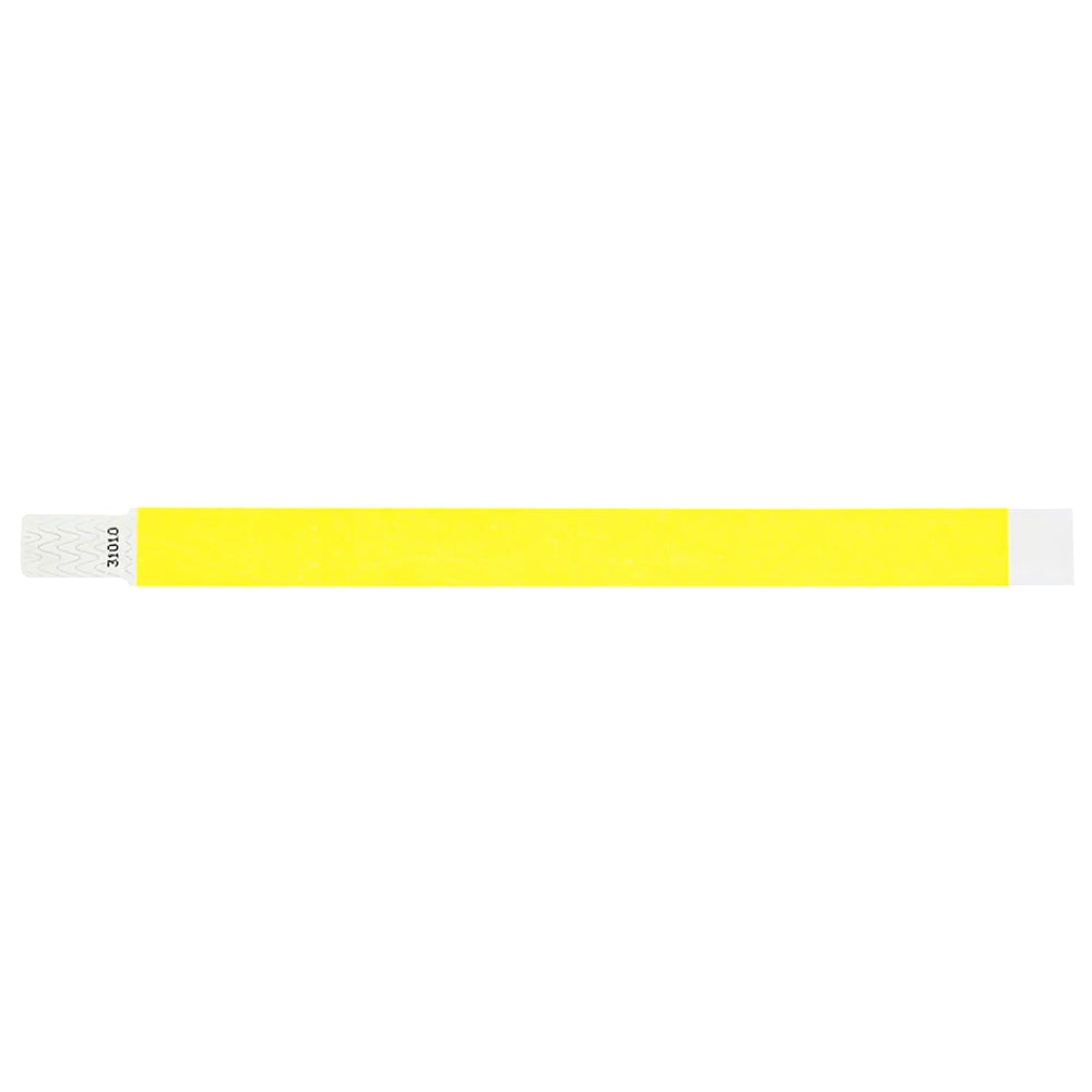 solid neon pink qwik fit tyvek 3-4 wristband - flat version shown