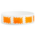 White wristband with orange starburst 