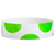 White wristband with green circular patterns 