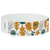 White wristband with colorful leaf pattern 