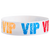 White wristband with colorful 'VIP' text in Neon blue, neon orange and neon red