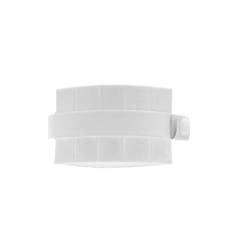 Vinyl wristband with 10 tabs in white - shown in round 