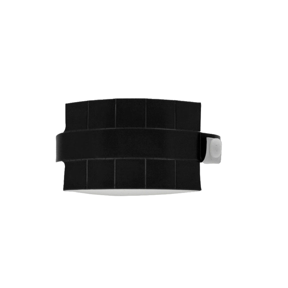 Vinyl wristband with 10 tabs in black - shown in round 