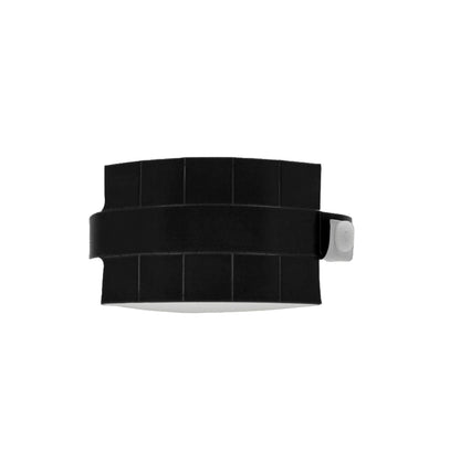 Vinyl wristband with 10 tabs in black - shown in round 
