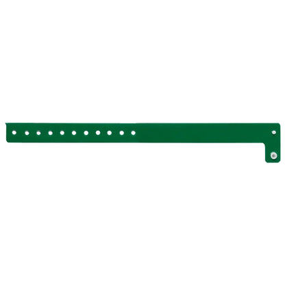 vinyl regular wristband in forest green - shown in flat