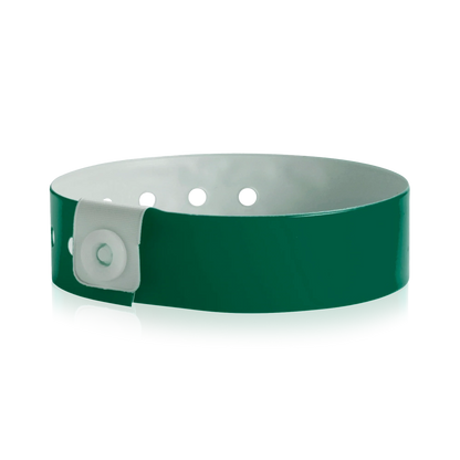 vinyl regular wristband in forest green - shown in round