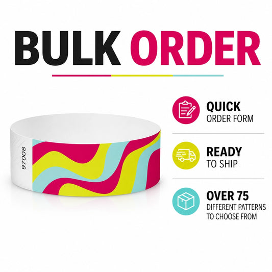 Tyvek® 3/4" Wristbands - Pattern Quick Order