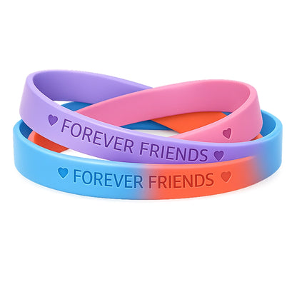 debossed silicone wristbands in different prints for example