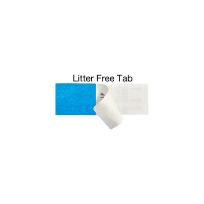 showing the tab free adhesive in neon blue