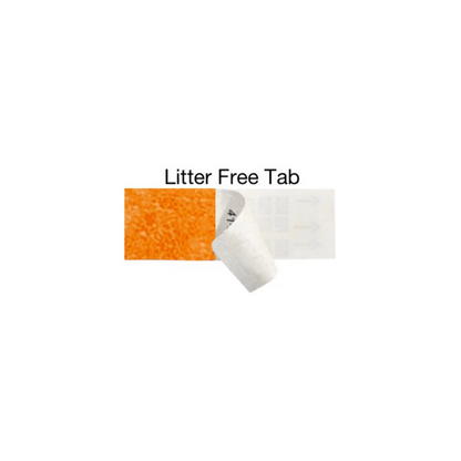 showing the tab free adhesive in neon orange